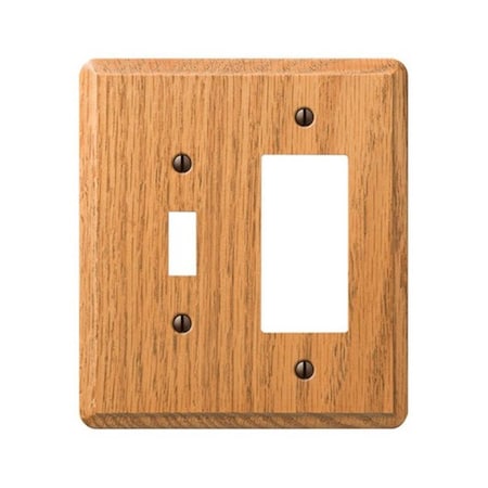 Livewire 1 Toggle-1 Rocker Combo Light Oak Contemporary Wall Plate LI156436